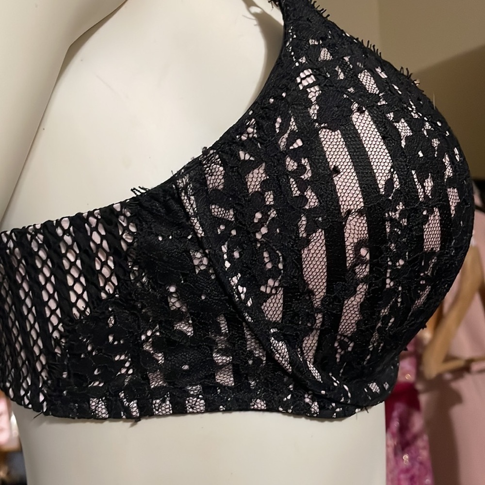 Victoria’s Secret Very Sexy Push-up Bra & Panty Set VS Fishnet & Lace Stripes 🆕 - Picture 16 of 16